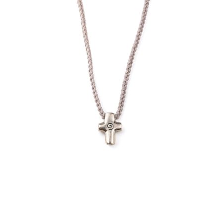 Babylonia Silver Cross Necklace