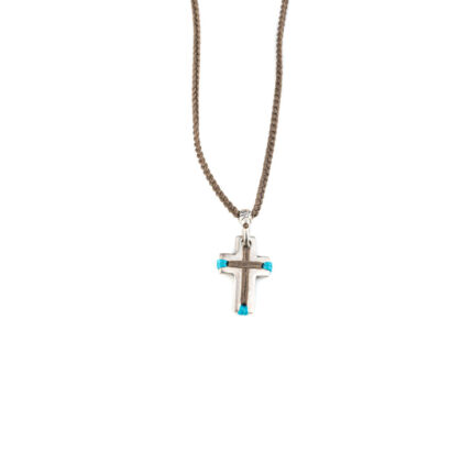 Babylonia Necklace Cross Brown - 935 Sterling Silver