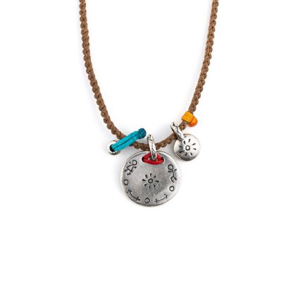 Babylonia Necklace Silver Coin Charm