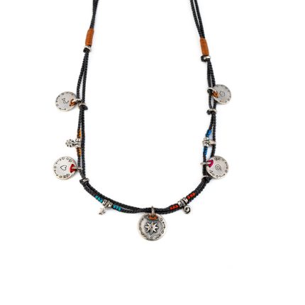 Babylonia Necklace Symbols - 935 Sterling Silver