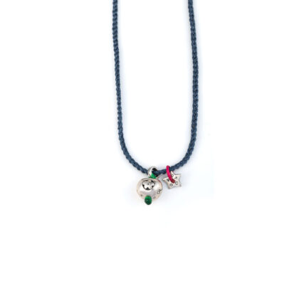 Babylonia Necklace Hopeful Love Blue Jean - Sterling Silver