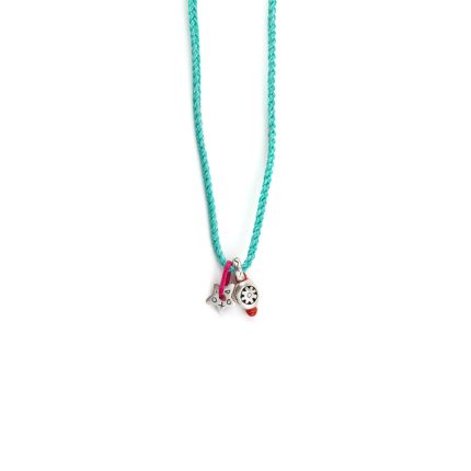 Babylonia Necklace Hope and Trust Aqua – 935 Sterling Silver