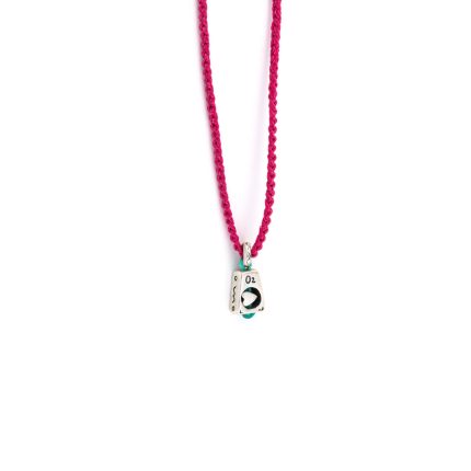 Babylonia Necklace Love Charm Fuchsia – 935 Sterling Silver