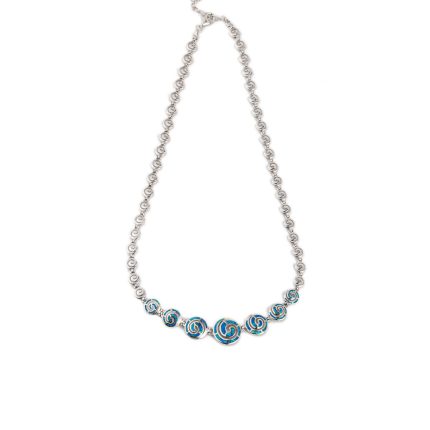 Spiral Blue Opal Necklace