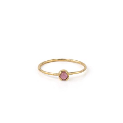 Tourmaline Stackable Ring - Sterling Silver and Gold Plated