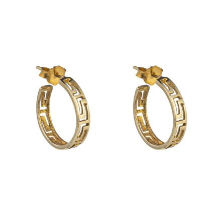 Meander Hoop Earrings - 14K Gold