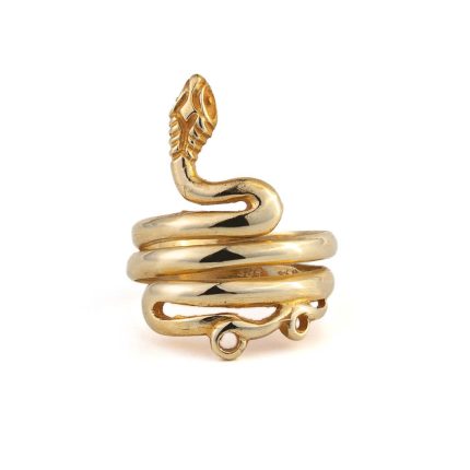 14k Solid Gold Snake Ring