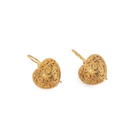 Gerochristo - Kallisto Heart Earrings in Gold Plated Silver