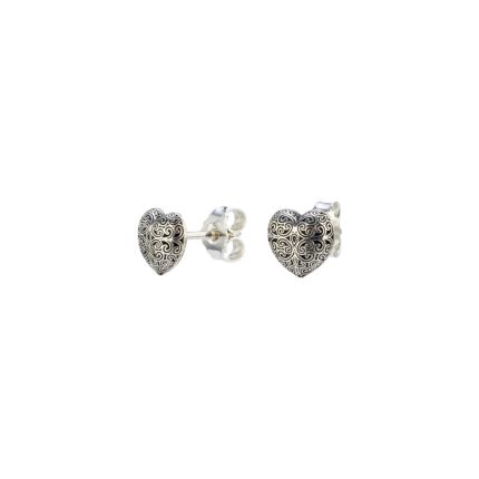 Kallisto tiny heart stud earrings in sterling silver