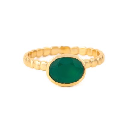 Green Chalcedony Ring