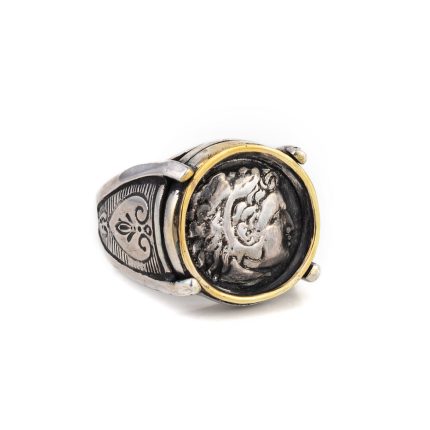 Hercules Ring - 925 Sterling Silver and 14K Gold