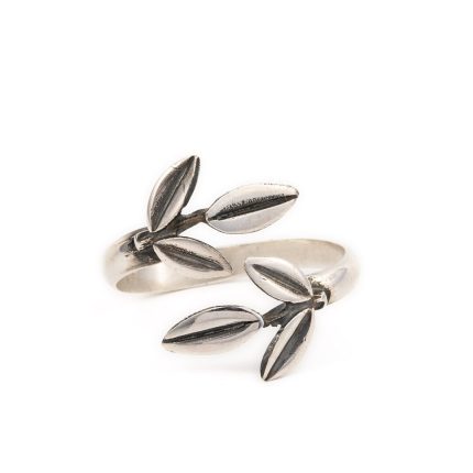 Double Olive Leaf Ring - 925 Sterling Silver