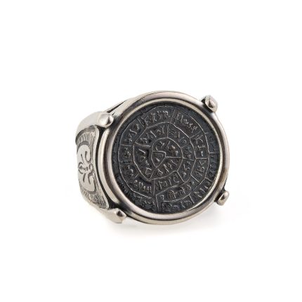Phaistos Disc Ring – Sterling Silver 925