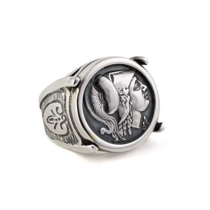 Athena Chalinitis Coin Ring – 925 Sterling Silver