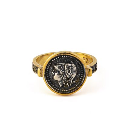 Athena the Goddess Ring - 925 Sterling Silver and Gold Plated
