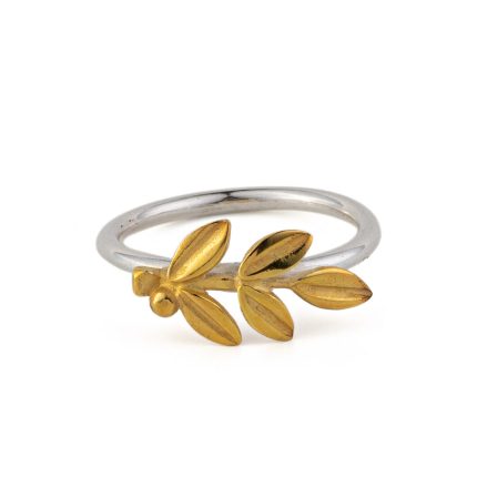 Leaf Ring - Sterling Silver and Gold Plated