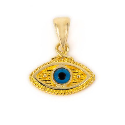 Evil Eye Pendant - 14K Gold