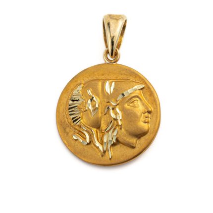 Athena and Owl Pendant - 14K Gold