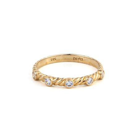Cubic Zirconia Ring - 14K Yellow Gold