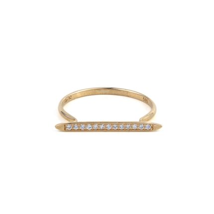 14K Yellow Gold Ring with Cubic Zirconia
