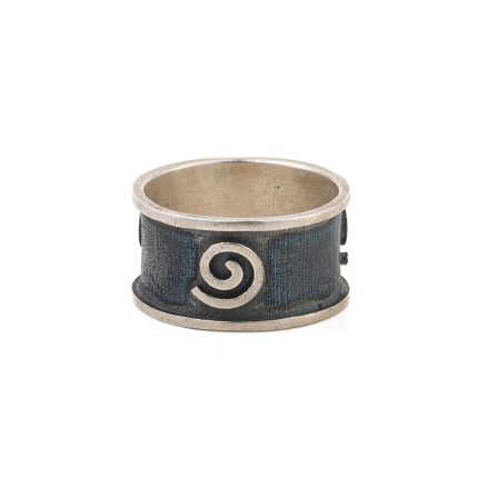Spiral Oxidized Ring - 925 Sterling Silver