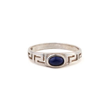 Meander Lapis Ring - Sterling Silver