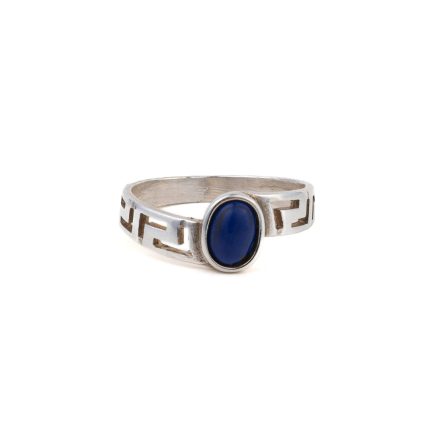 Meander Ring Lapis Lazuli - 925 Sterling Silver
