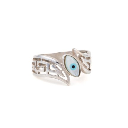Fildisi Evil Eye Meander Ring  - 925 Sterling Silver