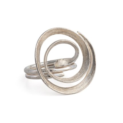 Circles Spiral Ring - 925 Sterling Silver