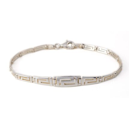 Meander Link Bracelet – 925 Sterling Silver