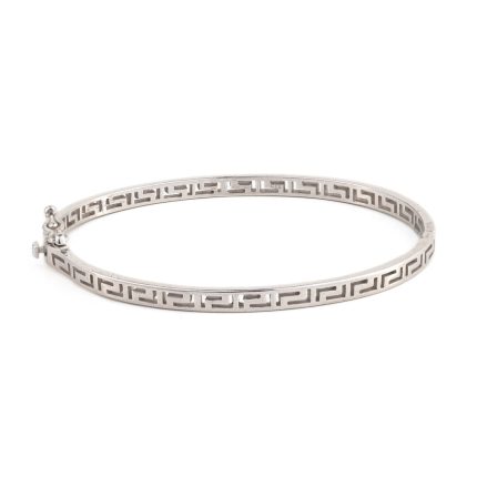 Meander Bangle Bracelet – Sterling Silver and Gold Plated
