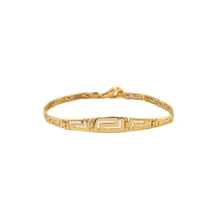 Greek Key Bracelet  – Gold Plated