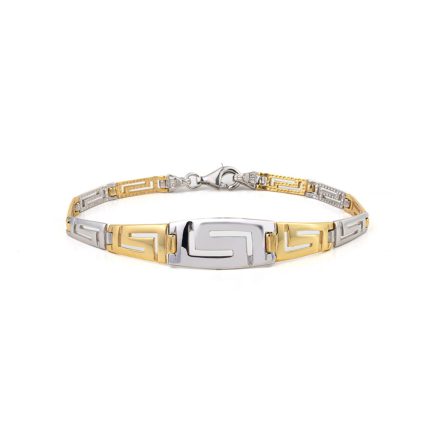 Meander-Greek Key Link Bracelet