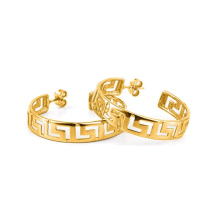 Sterling Silver Meander Earrings