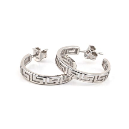 Sterling Silver 925 Greek Meander Earrings