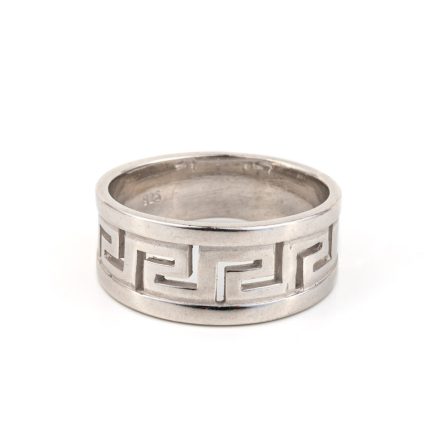 Greek key Meander Ring in Sterling Silver