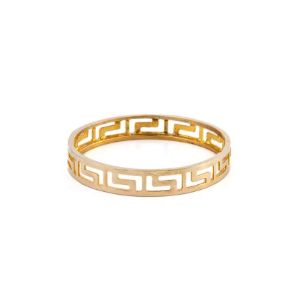 Greek Key Gold Band Ring