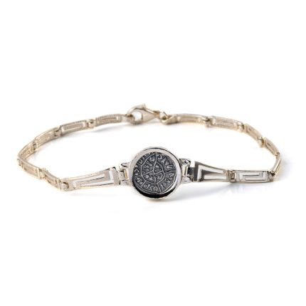 Phaistos Disc Link Bracelet - 925 Sterling Silver