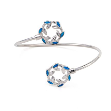 Opal Olive Wreath Bracelet - 925 Sterling Silver