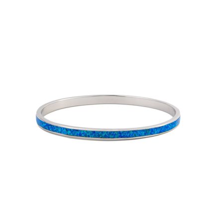 Blue Opal Bracelet Sterling Silver