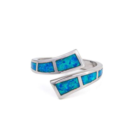 Blue Opal Ring – Sterling Silver 925