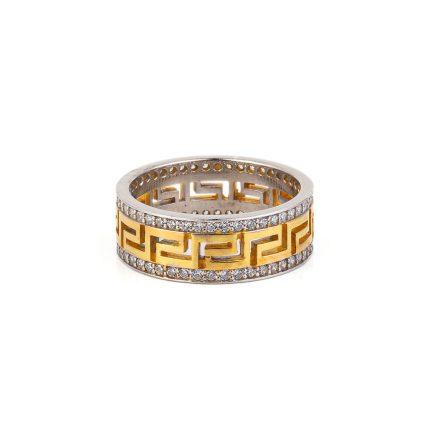 Meander Zircon Band Ring