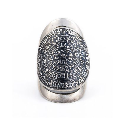 Sterling Silver Minoan Phaistos Disc Ring