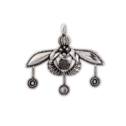 Malia bees pendant and brooch in sterling silver