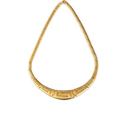 Gold plated meander necklace