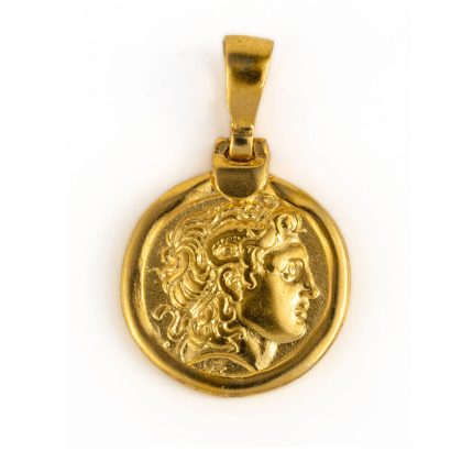 Alexander The Great Pendant - Gold Plated and Sterling Silver