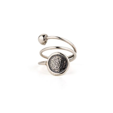 Phaistos Disc Ring – Sterling Silver