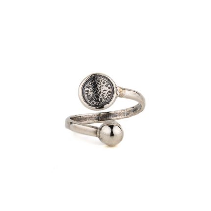 Adjustable Phaistos Disc Ring – 925 Sterling Silver