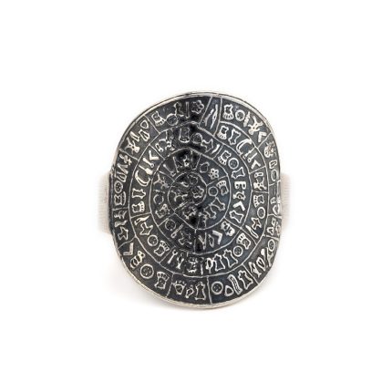Sterling Silver Phaistos Disc Ring