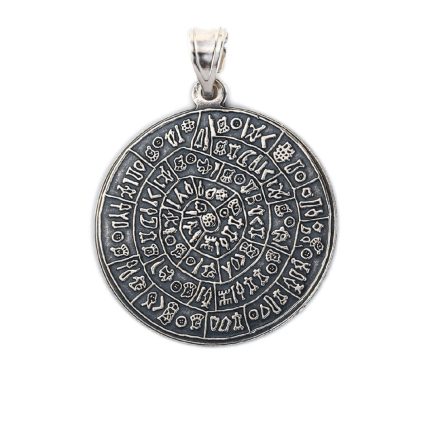 Phaistos Disc Pendant - 925 Sterling Silver